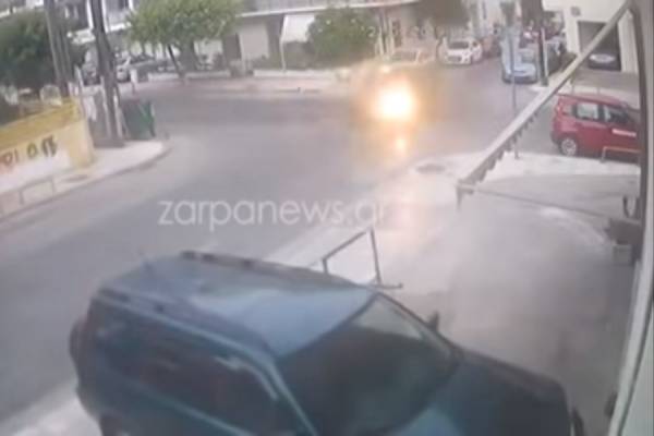 Χανιά: Αυτοκίνητο εκσφενδονίζει μοτοσικλετιστή και εξαφανίζεται (Βίντεο)