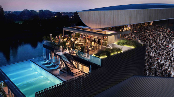 Η Αγγλική ομάδα που έχει VIP θέσεις με πισίνα, θέα στον Τάμεση και εστιατόρια με αστέρι Michelin