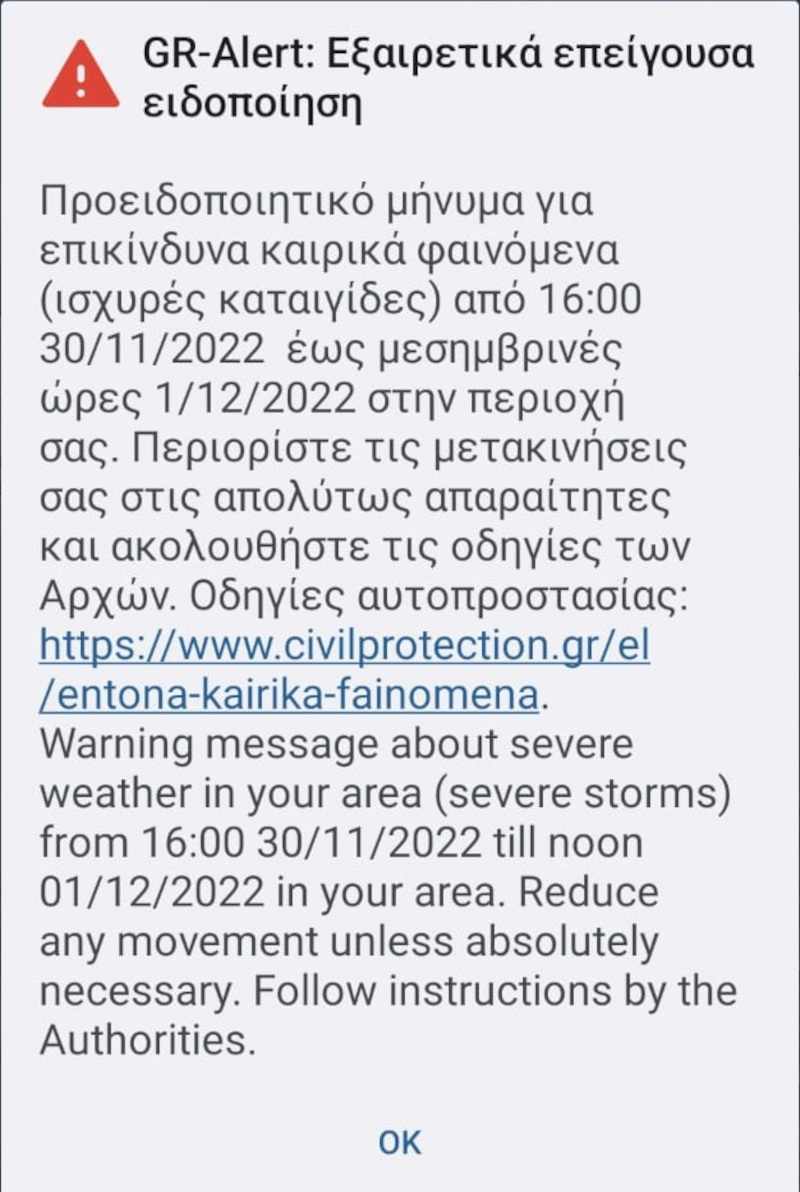 κακοκαιρια, κακοκαιρια αριελ, 112