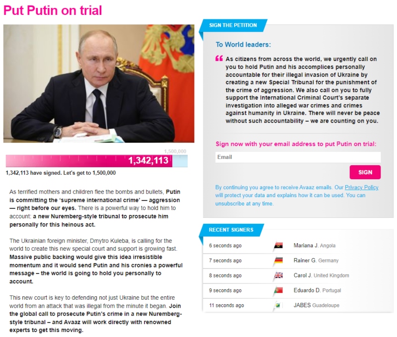 Putin on trial