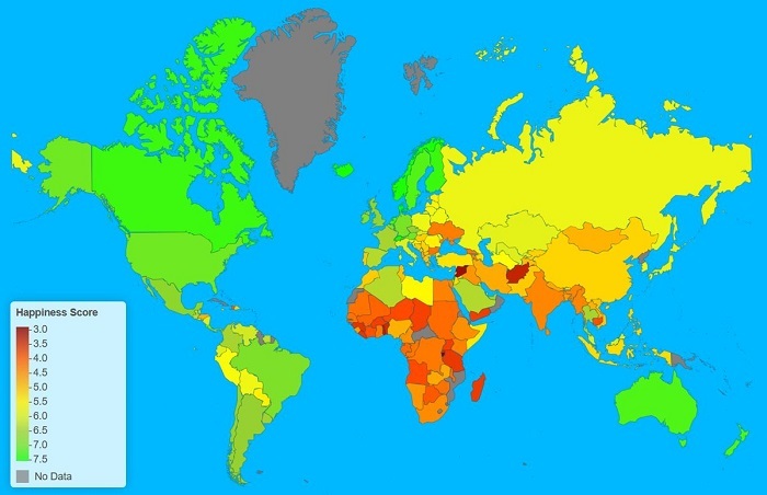 World Happiness Map