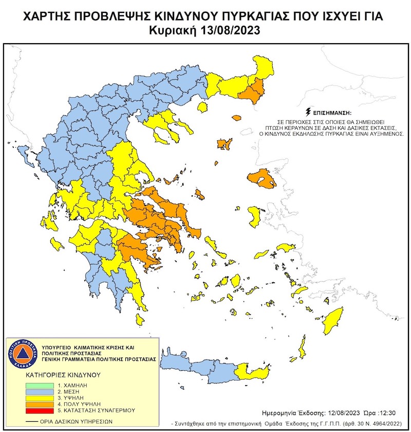 Φωτιά, Πυρκαγιά, Κίνδυνος Πυρκαγιάς, Πολιτική Προστασία