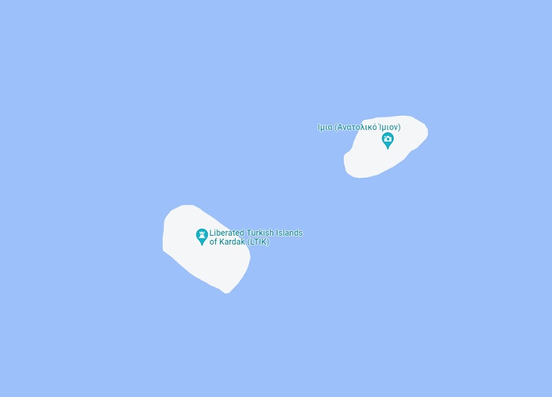 Ίμια: Τουρκικά νησιά τα αναφέρει το Google maps