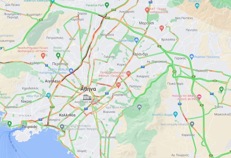 ΚΙΝΗΣΗ ΣΤΟΥΣ ΔΡΟΜΟΥΣ GOOGLE MAPS