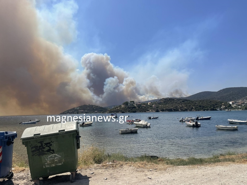 Μαγνησια, φωτια στη Μαγνησια, Βολος, φωτια τωρα, 112, εκκενωση