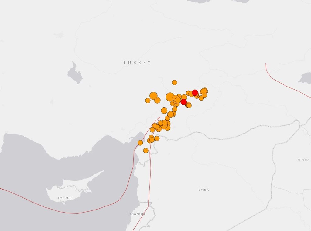 Μετασεισμοι, Τουρκια, Σεισμος, χαρτης