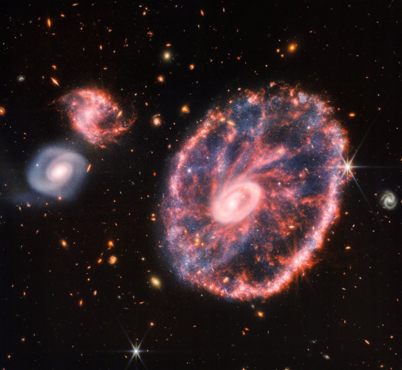 nasa, φωτογραφία γαλαξία, γαλαξίας Cartwheel, James Webb