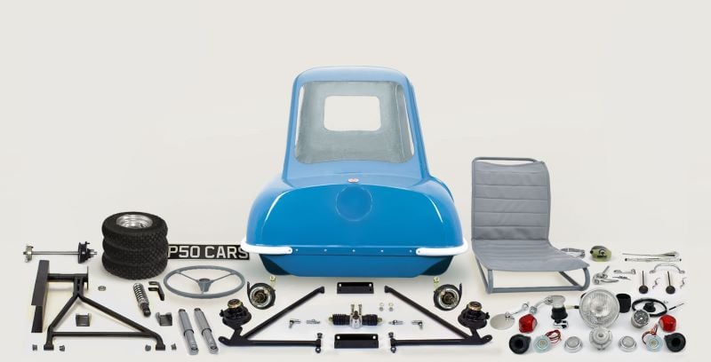 Peel P50, μικρο αυτοκινητο, diy, συναρμολογουμενο, kit, τιμη