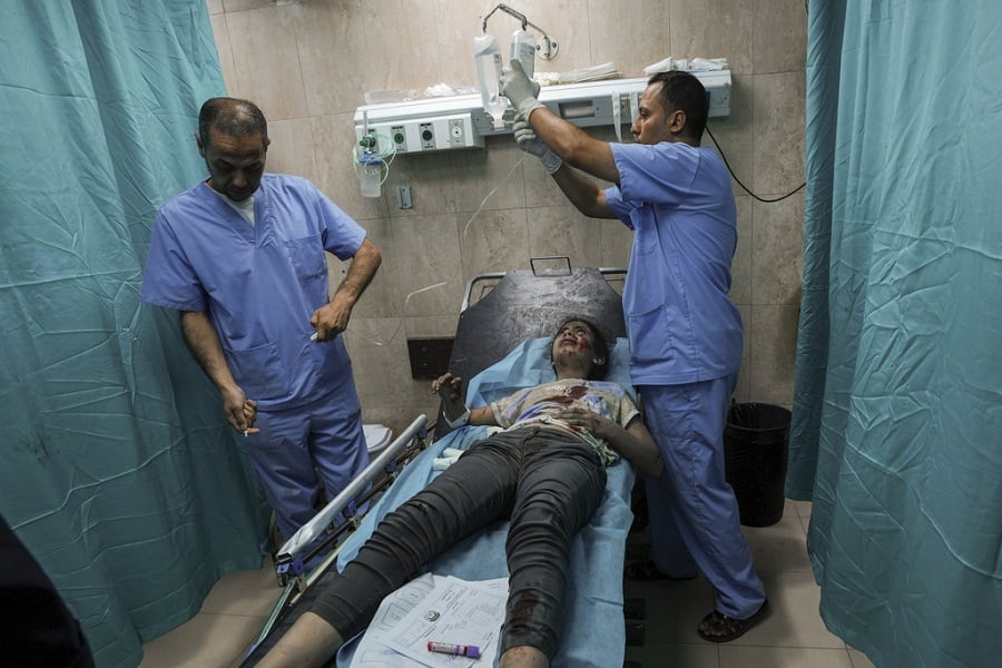 λωριδα της γαζας προσφυγες νοσοκομεια 