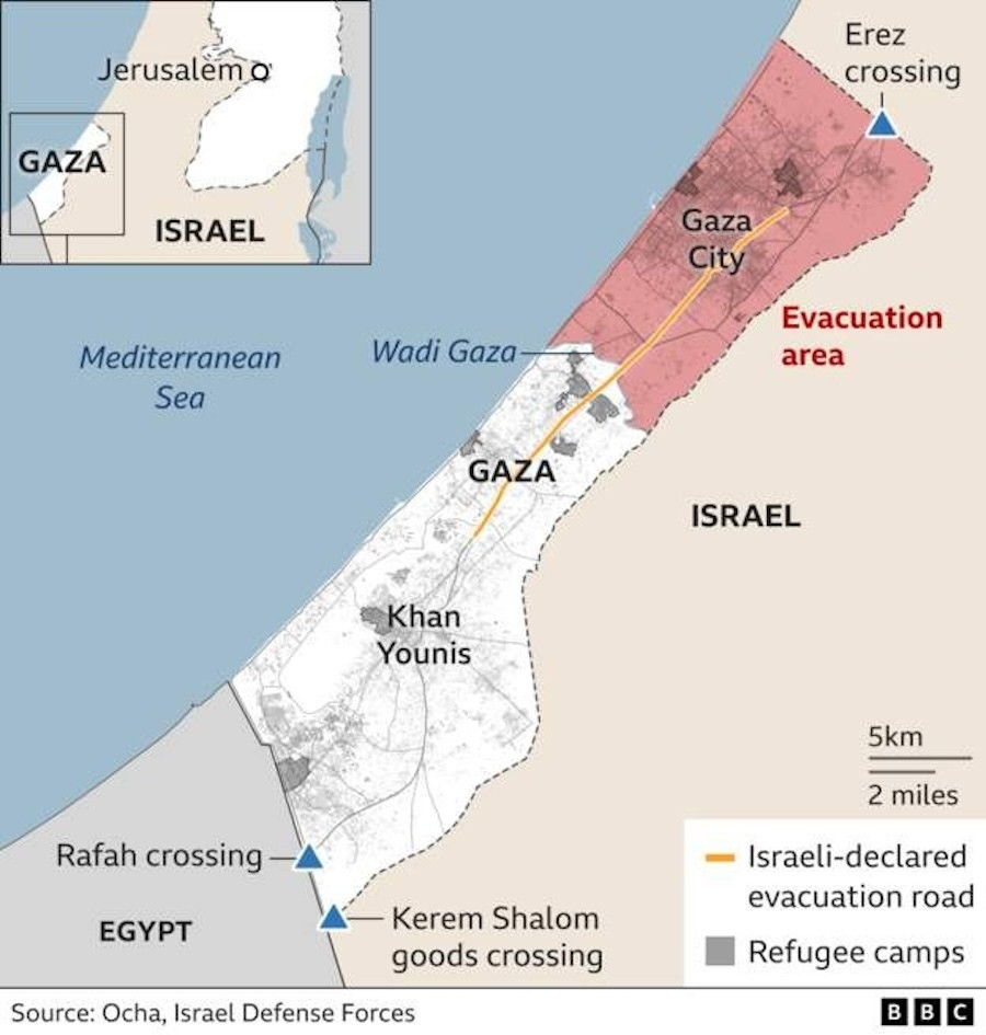 Γάζα, Λωρίδα της Γάζας, Χάρτης, Πόλεμος, Χαμάς, Παλαιστίνη, Ισραήλ, Μέση Ανατολή