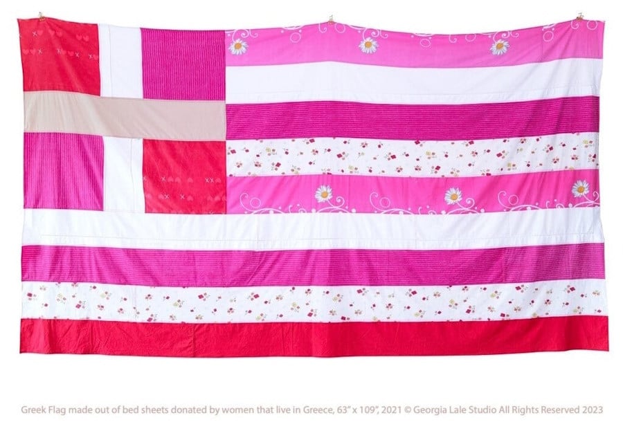 Ροζ Ελληνική Σημαία, Γυναικοκτονίες, Ελληνική Σημαία, Ελλάδα Σημαία