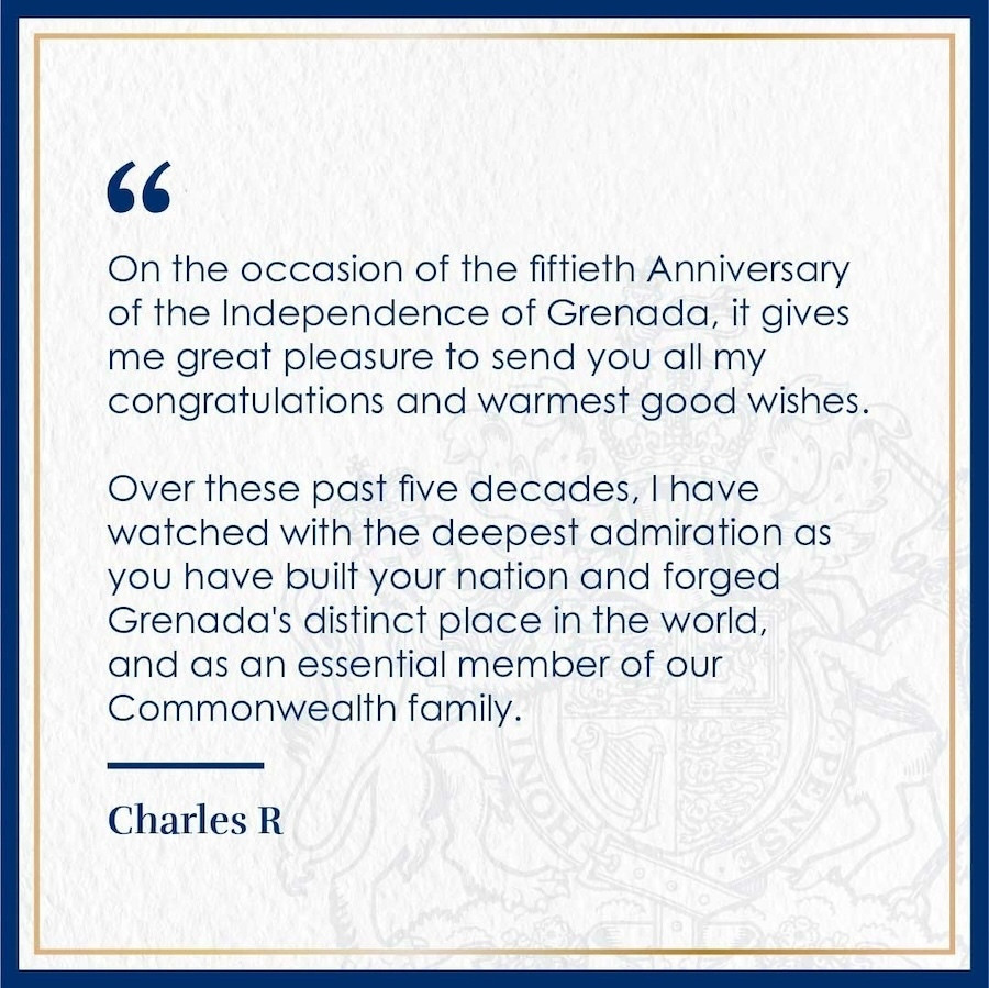 Βασιλιάς Κάρολος, Βασιλιάς Κάρολος Καρκίνος, Βασιλιάς Κάρολος Υγεία, Γρενάδα