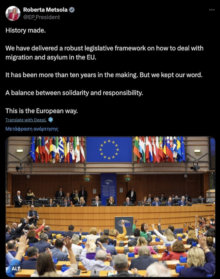 Ρομπέρτα Μέτσολα, Ευρωπαϊκό Κοινοβούλιο, Ευρωπαϊκή Ένωση, Νέο Σύμφωνο Μετανάστευσης Και Ασύλου