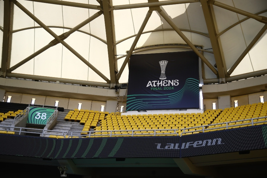 Τελικός Conference League: «Λίφτινγκ» στην OPAP Arena - Άλλαξε όνομα, μπήκαν τα εμβλήματα Ολυμπιακού 2 opap_arena_conference_2_960ad.jpg