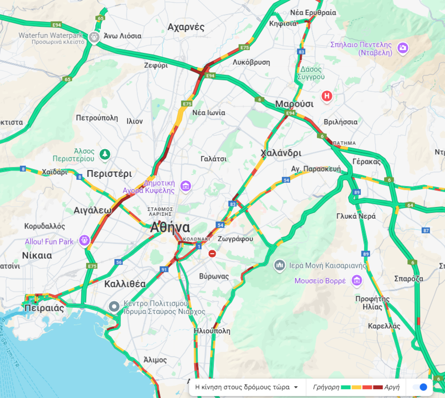 κίνηση στην Αττική