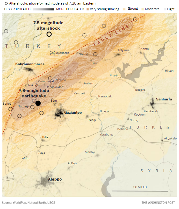 Σεισμος, Τουρκια, μετασεισμοι, χαρτης