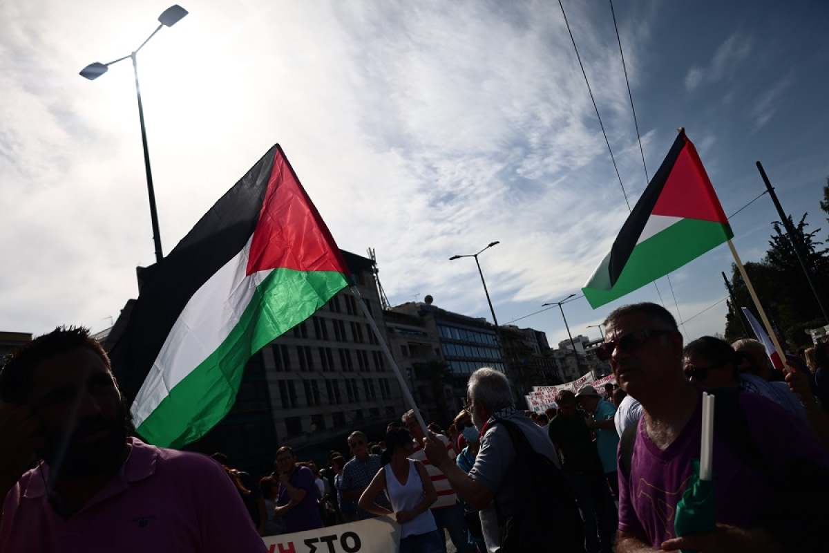 Αθήνα: Συλλαλητήριο συμπαράστασης στον παλαιστινιακό λαό - Φωτογραφίες