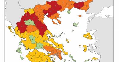 Κορονοϊός: Ο νέος χάρτης υγειονομικής ασφάλειας - Οι «κόκκινες» και «πορτοκαλί» περιοχές