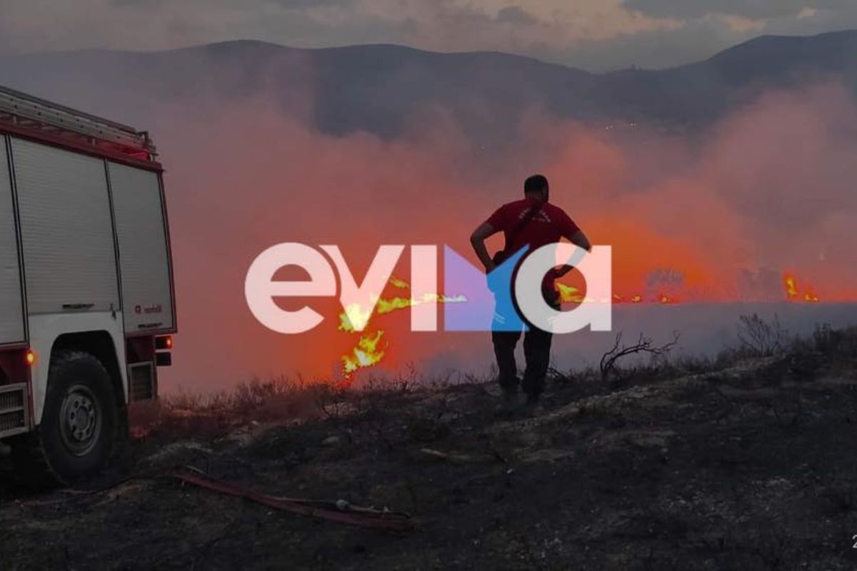 Ξύπνησαν μνήμες στην Εύβοια: Βελτιωμένη η εικόνα της φωτιάς - Μάχη από αέρος