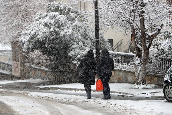 Κακοκαιρία «Λέανδρος»: Πρώτα χιόνια στη Θεσσαλονίκη