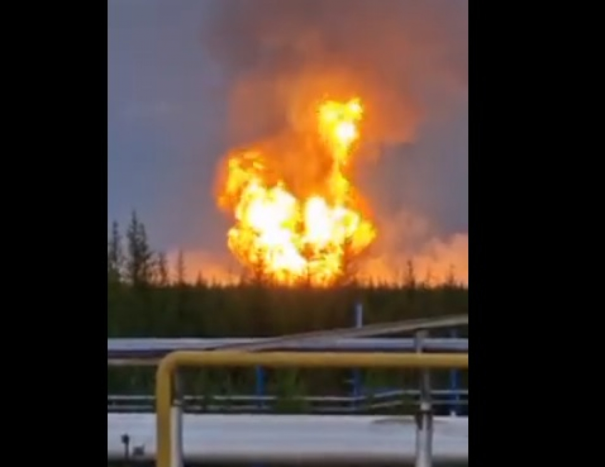 Μεγάλη φωτιά στο μεγαλύτερο κοίτασμα φυσικού αερίου της Ρωσίας (Βίντεο)