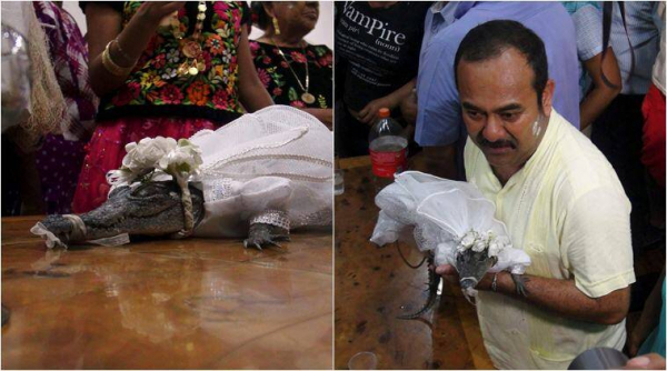 Μεξικό: Δήμαρχος παντρεύτηκε... αλιγάτορα για να εξασφαλίσει αφθονία στους συγχωριανούς του