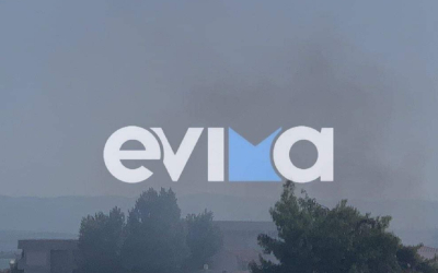 Φωτιά τώρα στη Χαλκίδα - Οι καπνοί σκέπασαν την πόλη