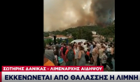Φωτιά στην Εύβοια: Εκκενώνεται η Λίμνη δια θαλάσσης - 1500 άτομα μεταφέρονται στην Αιδηψό