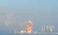 Χάος σε ουκρανικό λιμάνι: Οι Ουκρανοί κατέστρεψαν το ρωσικό πλοίο Όρσκ