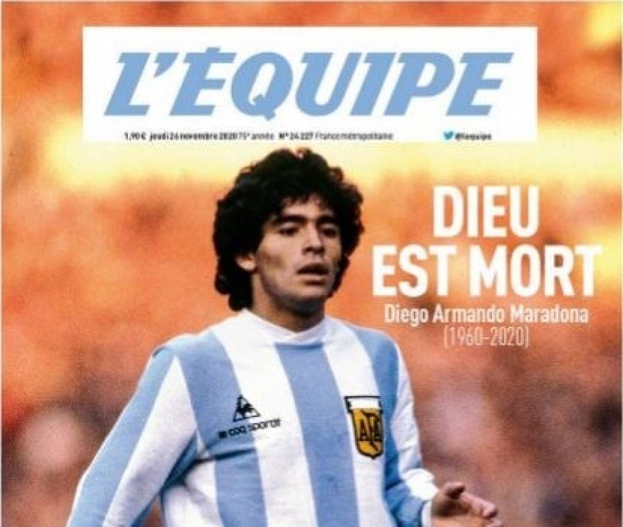 Ντιέγκο Μαραντόνα: Το συγκινητικό «αντίο» της L’Equipe στον Αργεντινό μάγο