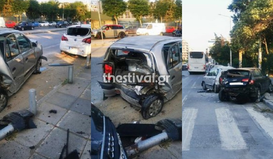Τροχαίο στη Θεσσαλονίκη: Λεωφορείο σμπαράλιασε πάνω από 10 σταθμευμένα αυτοκίνητα