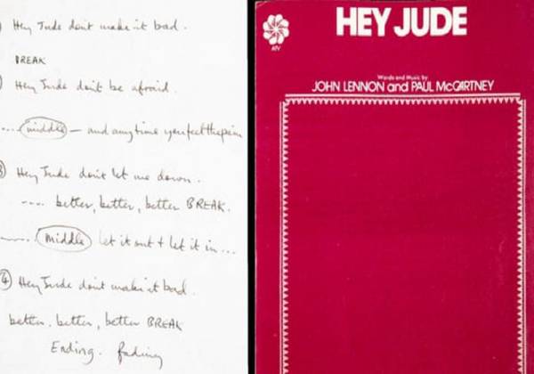 Beatles: Οι χειρόγραφοι στίχοι του «Hey Jude» δημοπρατήθηκαν για 910.000 δολάρια