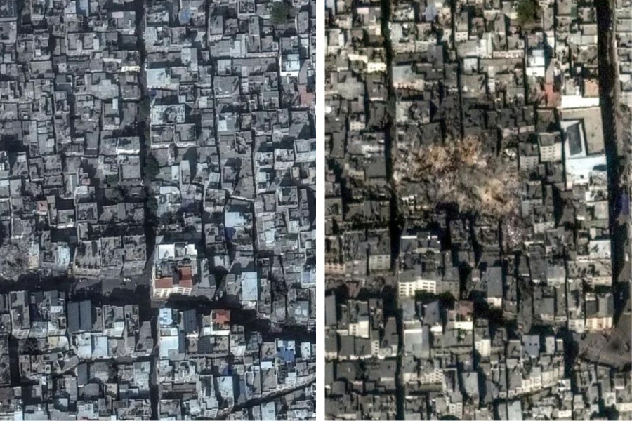 Γάζα: Δορυφορικές εικόνες αποκαλύπτουν το μέγεθος της καταστροφής στην Τζαμπαλίγια