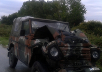 Ατύχημα με στρατιωτικό όχημα στην εθνική Αθηνών-Λαμίας στον Ωρωπό