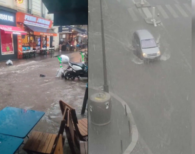 Παρίσι: «Ποτάμια» οι δρόμοι μετά από σφοδρές βροχοπτώσεις (Βίντεο)