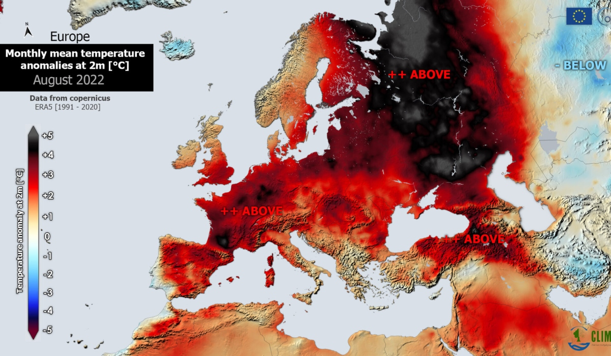 Ο φετινός Αύγουστος ο πιο θερμός από το 1979 για την Ευρώπη