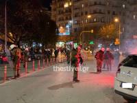 Θεσσαλονίκη: Ένταση μεταξύ οπαδών του ΠΑΟΚ και ΜΑΤ (video)