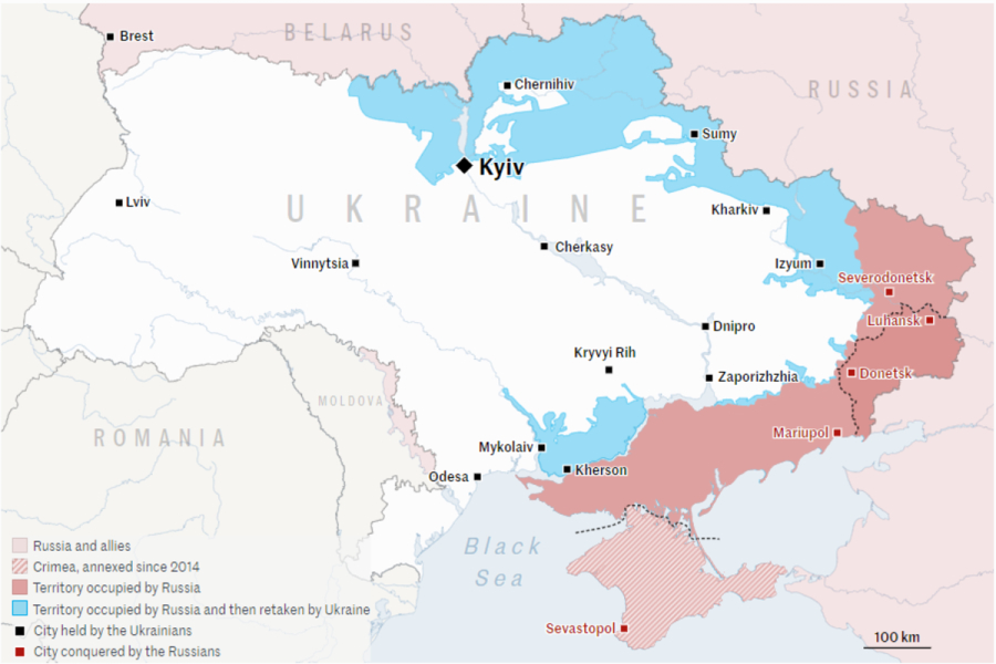 Εννέα μήνες πολέμου στην Ουκρανία σε έναν χάρτη: Πόσα εδάφη έχασε η Ρωσία