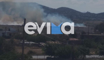 Φωτιά τώρα στην Εύβοια - Κοντά σε σπίτια οι φλόγες