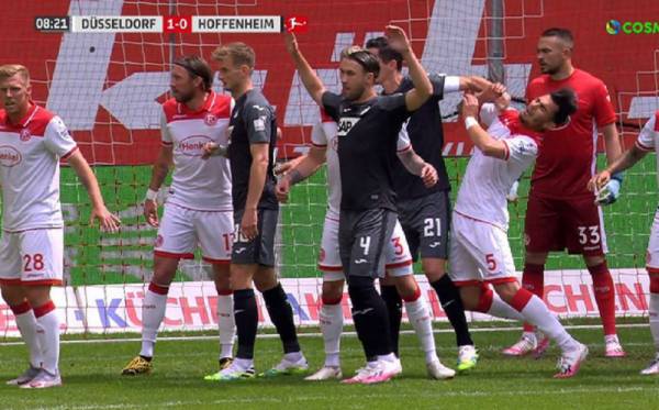 Bundesliga: Κόκκινη κάρτα ο Χούμπνερ της Χόφενχάιμ στο 9ο λεπτό (vid)