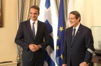 Συνάντηση Μητσοτάκη-Αναστασιάδη: Πλήρης ταύτιση Αθήνας-Λευκωσίας για το Κυπριακό