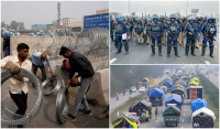 Χαμός και στην Ινδία με τους αγρότες: Έστησαν τείχη με συρματόπλεγμα για να μην μπουν τα τρακτέρ στην πρωτεύουσα