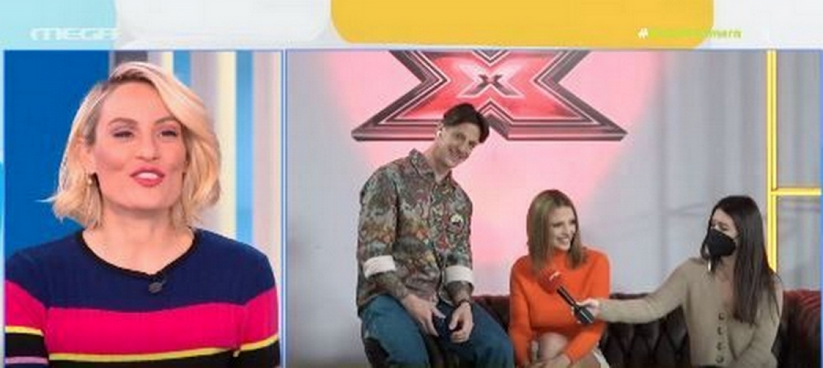 X-Factor: Κατερίνα Λιόλιου και Ηλίας Μπόγδανος μαζί στο backstage