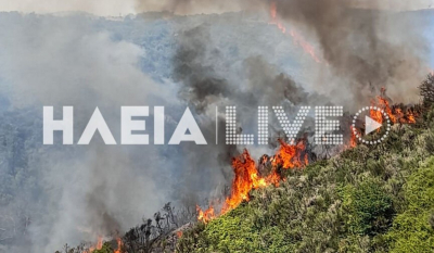 Μαίνεται η φωτιά στην Ηλεία: Τραυματίστηκε πυροσβέστης - Σε επιφυλακή για εκκένωση