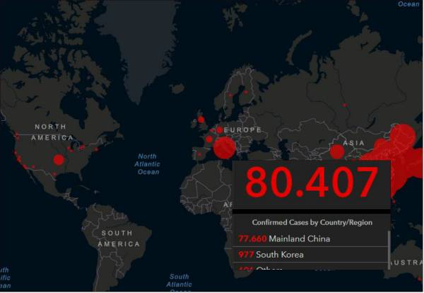 Κορονοϊός: Χάρτης καταγράφει live την εξάπλωση του