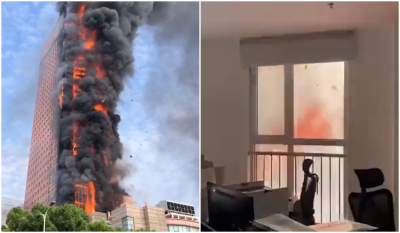Κίνα: Μεγάλη φωτιά σε ουρανοξύστη - Συγκλονιστικά βίντεο