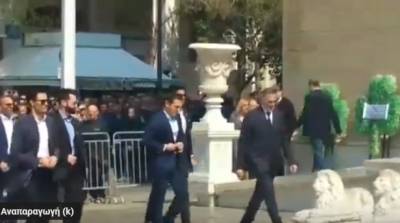 Ο Τσίπρας στην κηδεία του Θανάση Γιαννακόπουλου