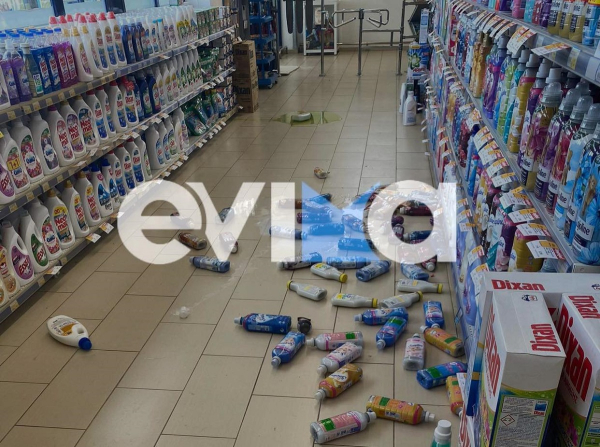 Οι πρώτες εικόνες από τις ζημιές και τις κατολισθήσεις που προκάλεσε ο ισχυρός σεισμός στην Εύβοια