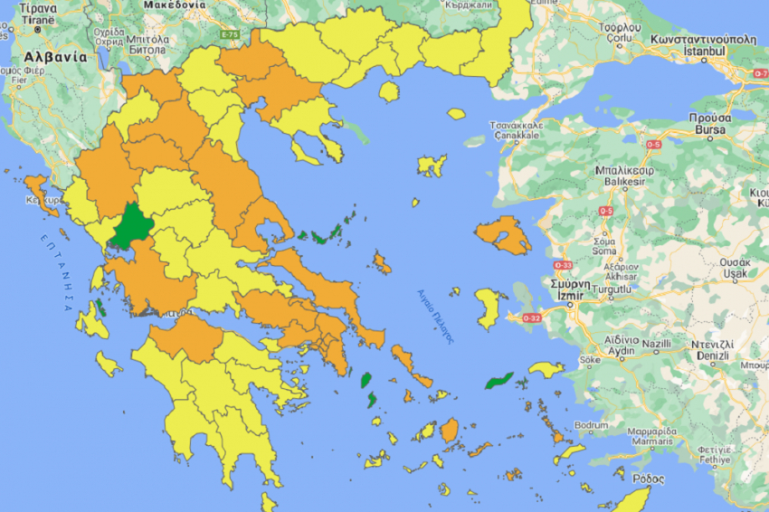 Κορονοϊός: Στα τρία η Ελλάδα - Ο νέος χάρτης και τα μέτρα ανά επίπεδο και περιοχή