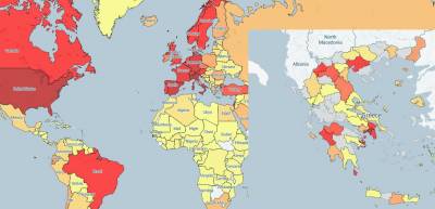 Κορονοϊός: Live χάρτης με τα κρούσματα στην Ελλάδα και τον κόσμο